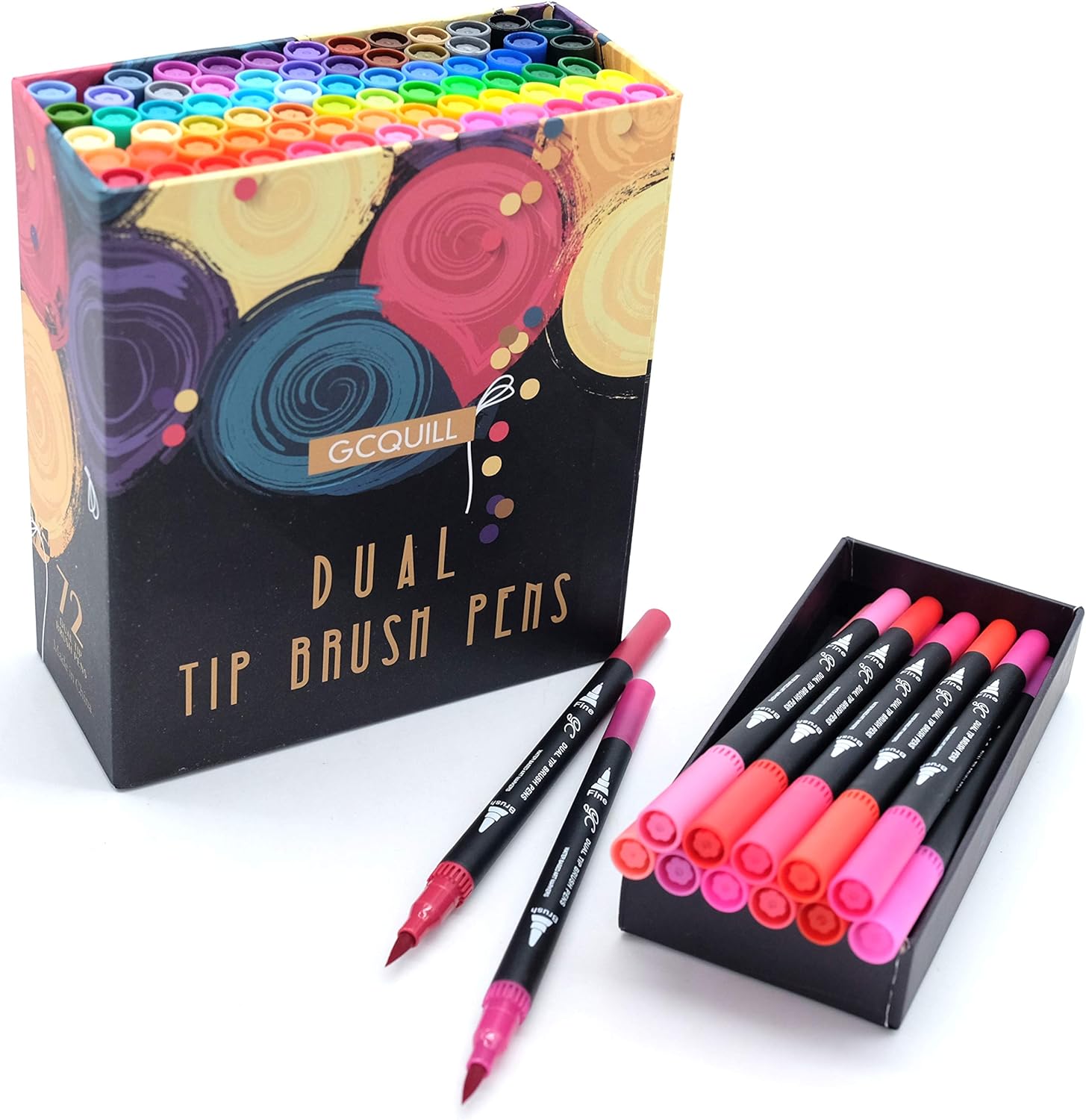 Calligraphy Note Taking GC 72 Colors Dual Tip Brush Pens Highlighter 72