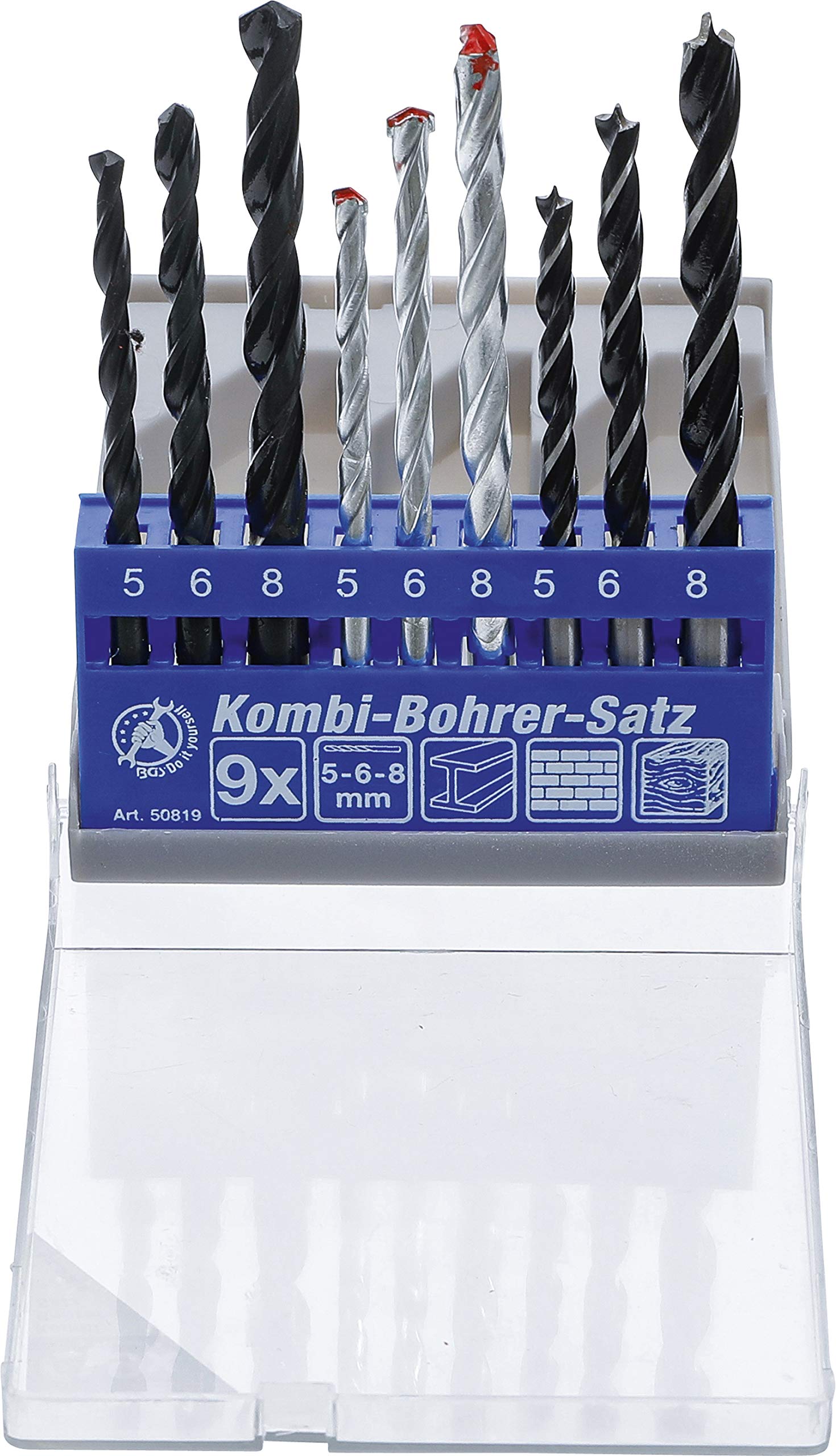 BGS Diy 50819 | Combination Drill Set | 5 - 8 mm | 9 pcs.