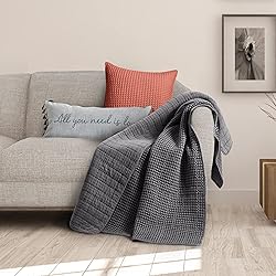 Levtex Home - Mills Waffle - Throw - Charcoal