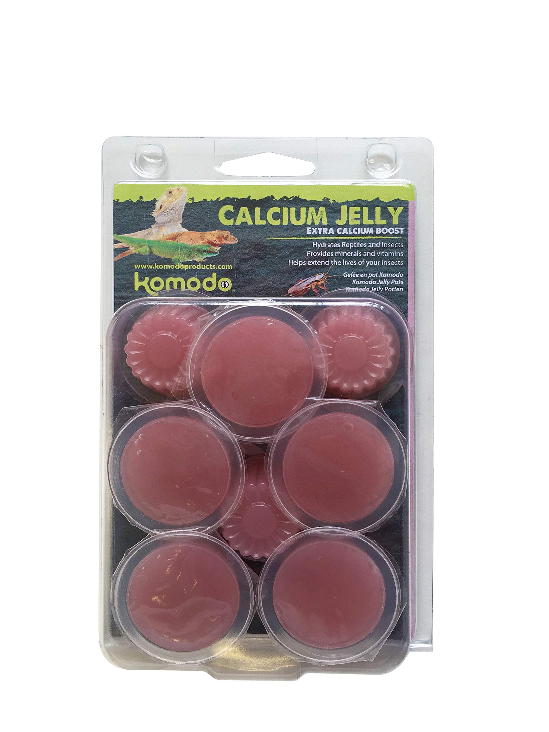 Komodo Calcium Jelly Pots, 8-Piece, Insect Feeder Food, Reptile Treat, may vary