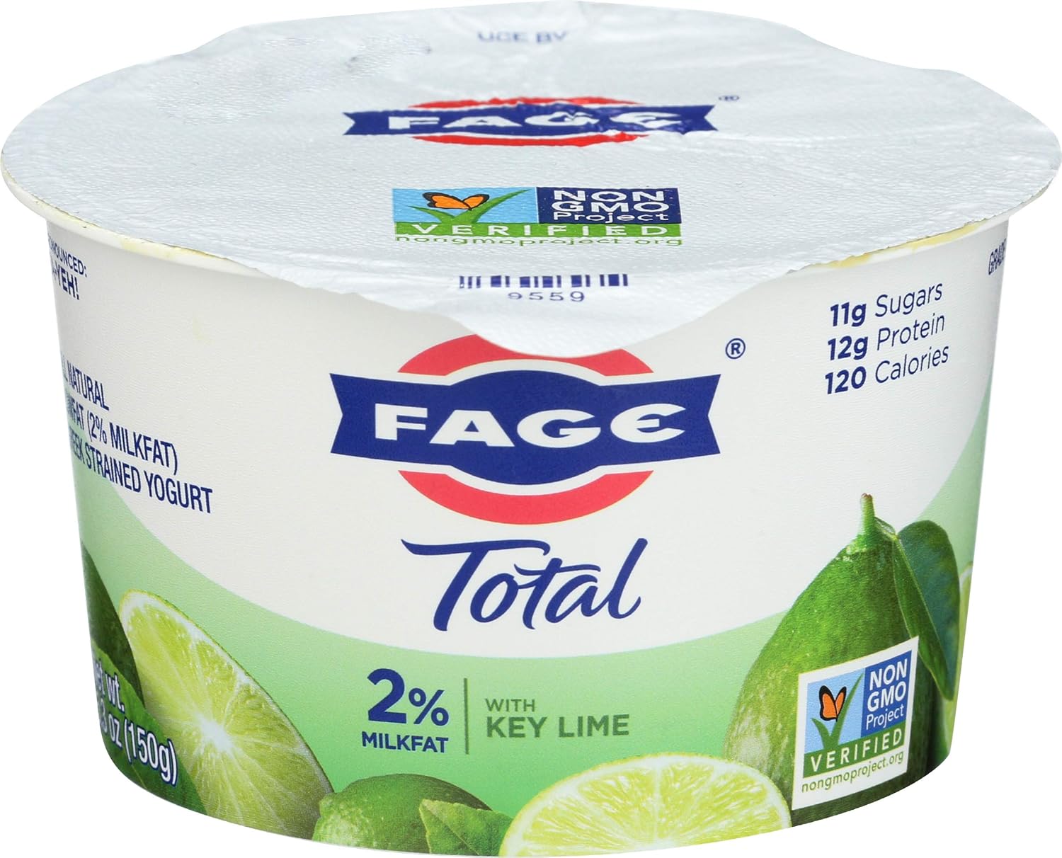 Fage, Yogurt Total Greek 2 With Key Lime, 5.3 Ounce