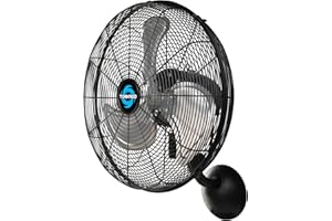 Tornado 16 Inch Professional High-Velocity Oscillating Wall-Mounted Fan – Ideal for Industrial, Commercial, and Residential Spaces – 3-Speed Settings, 2850 CFM, UL Safety Certified