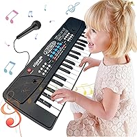 Kids Piano Keyboard, 37 Keys Electronic Piano for Kids Age 3-6 with Microphone Multi-Function Musical Toy Birthday Educationa