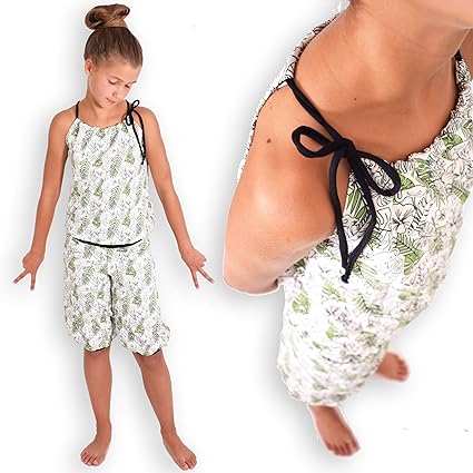 leni pepunkt Schnittmuster Jumpsuit Kinder mit Nähanleitung in den Größen 50/56-158/164 - zum selbst Nähen mit 5 Webetiketten