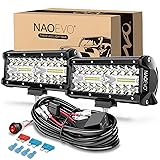 NAOEVO 7 Inch LED Light Bar, 240W 24,000LM Offroad