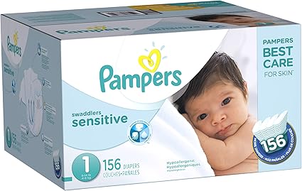 pampers swaddlers sensitive newborn diapers size 0