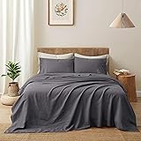 ATLINIA 100% Pure Flax Linen Bedding Set - Stone