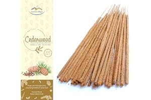 Aroma Valley Cedarwood Incense Sticks - Traditional Handcrafted Masala Incense - 40 to 50 Sticks Approx.