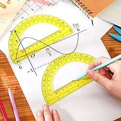EBOOT Plastic Protractor Math Protractors 180