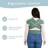 Sleepy Wrap Baby Carrier Sage Green Newborn to Toddler 7-35 lbs view 4