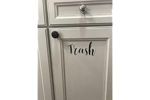 CREATIVE SIGNS N DESIGNS CreativeSignsnDesigns Door Vinyl Decal - Pantry, Restroom, Closet Water, Closet, Laundry, Office, toilettes, Bathroom (Trash, White)