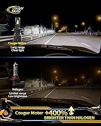 Cougar Motor H4 LED Bulbs, 9003 Lights Bulb 18000LM