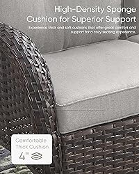 HUMMUH 7-Piece Patio Furniture Set with Fire