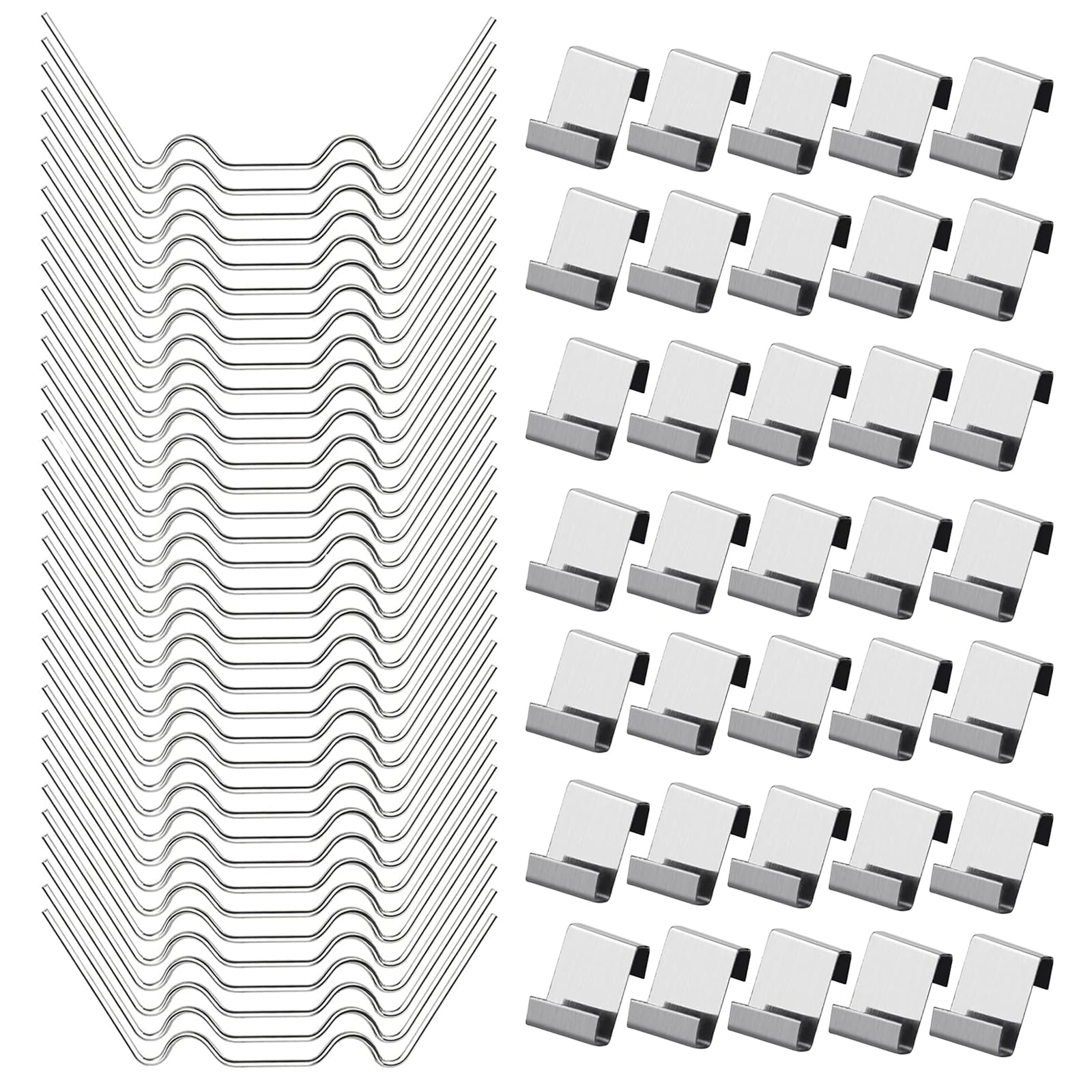 cosoro 100pcs Greenhouse Glass Clips,Polycarbonate Clips for Fitting Glass,Greenhouse Accessories Retaining Spring Window Clip Pane Fixings Clips(50 W Glazing & 50 Z Clips)