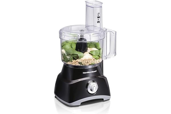 Hamilton Beach Food Processor & Vegetable Chopper for Slicing, Shredding, Mincing, and Puree, 8 Cup, Black