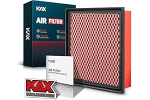 KAX Premium Engine Air Filter, GAF001 (CA10755) Replacement for Camry, Highlander, Sienna, Avalon, ES350, NX200T, NX300, RX350, RX350L, Durango, Grand Cherokee, 200% Longer Life