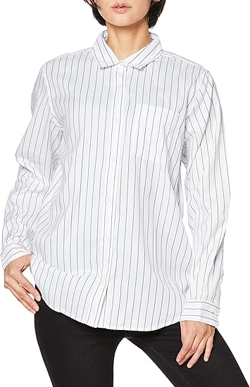 Amazon エーグル シャツ 公式 Dft ストライプシャツ レディース Zcf0a シャツ ブラウス 通販