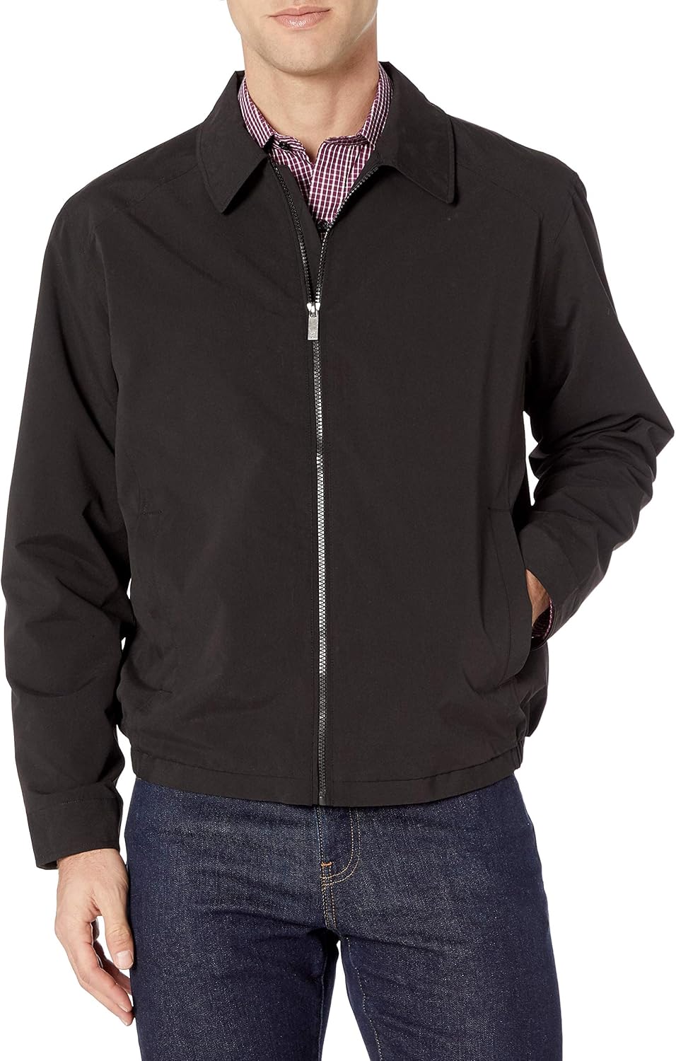 Haggar Men's Condor Golf Jacket, Black, Small at Amazon Men’s Clothing