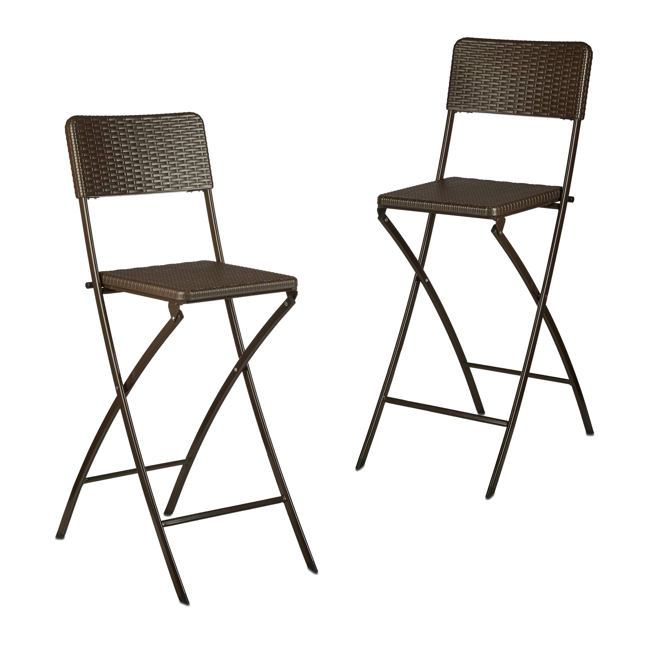 Relaxdays Bastian Folding Bar Stools