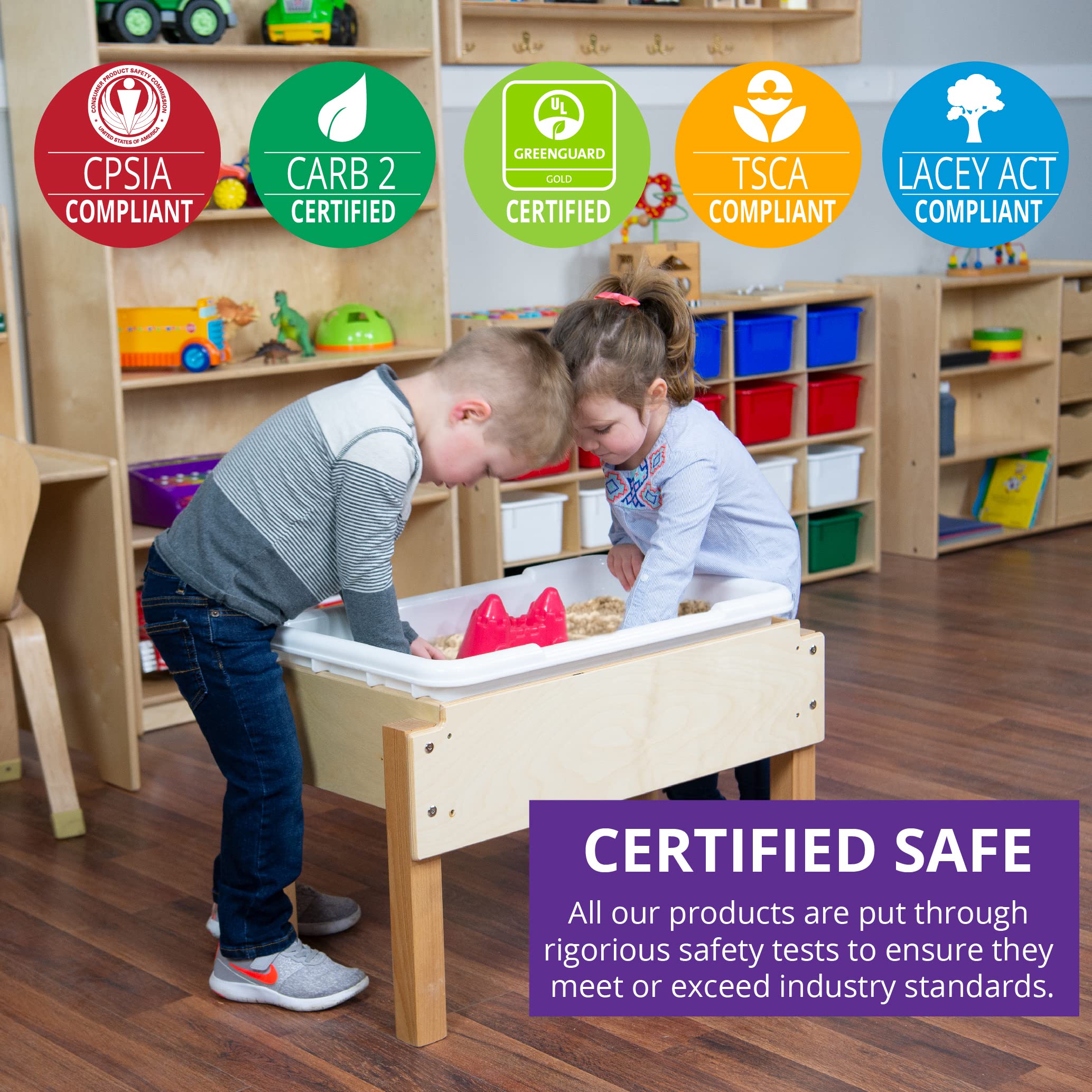 Wood Design Multipurpose Sand & Water Sensory Center with Clear 9