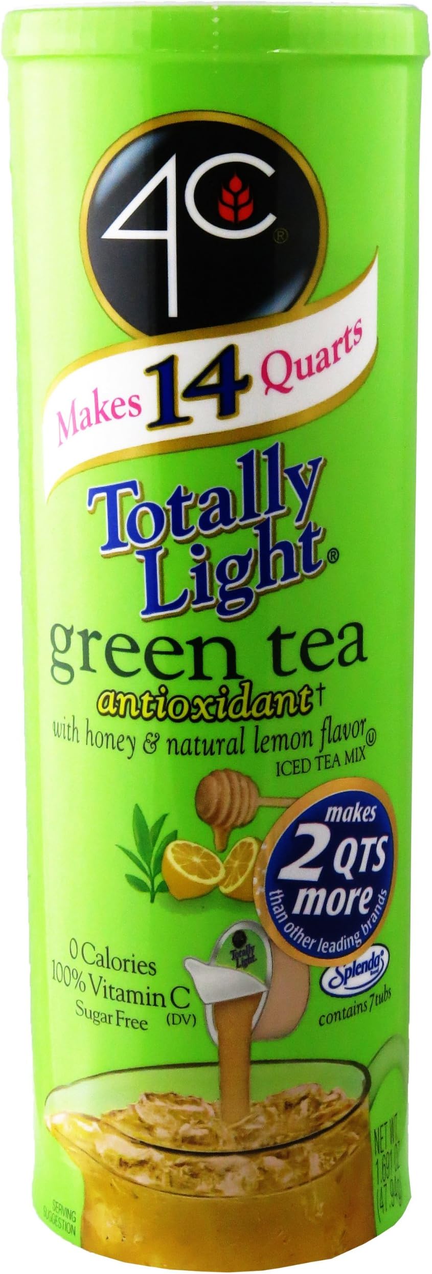 4C 14 Quart Totally Light Green Tea Tea Tub