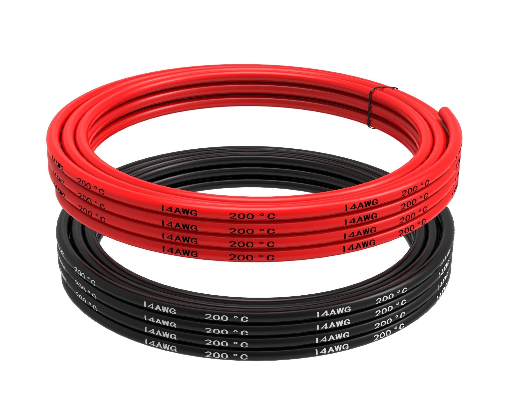 TUOFENG 2.0mm² Electrical cable 14 AWG Silicone Wire Hook Up Wire Cable 6 m [3 m Black And 3 m Red] Flexible of Tinned Copper Wires for DIY RC aircraft Auto Battery Clamp Cable Electronic equip