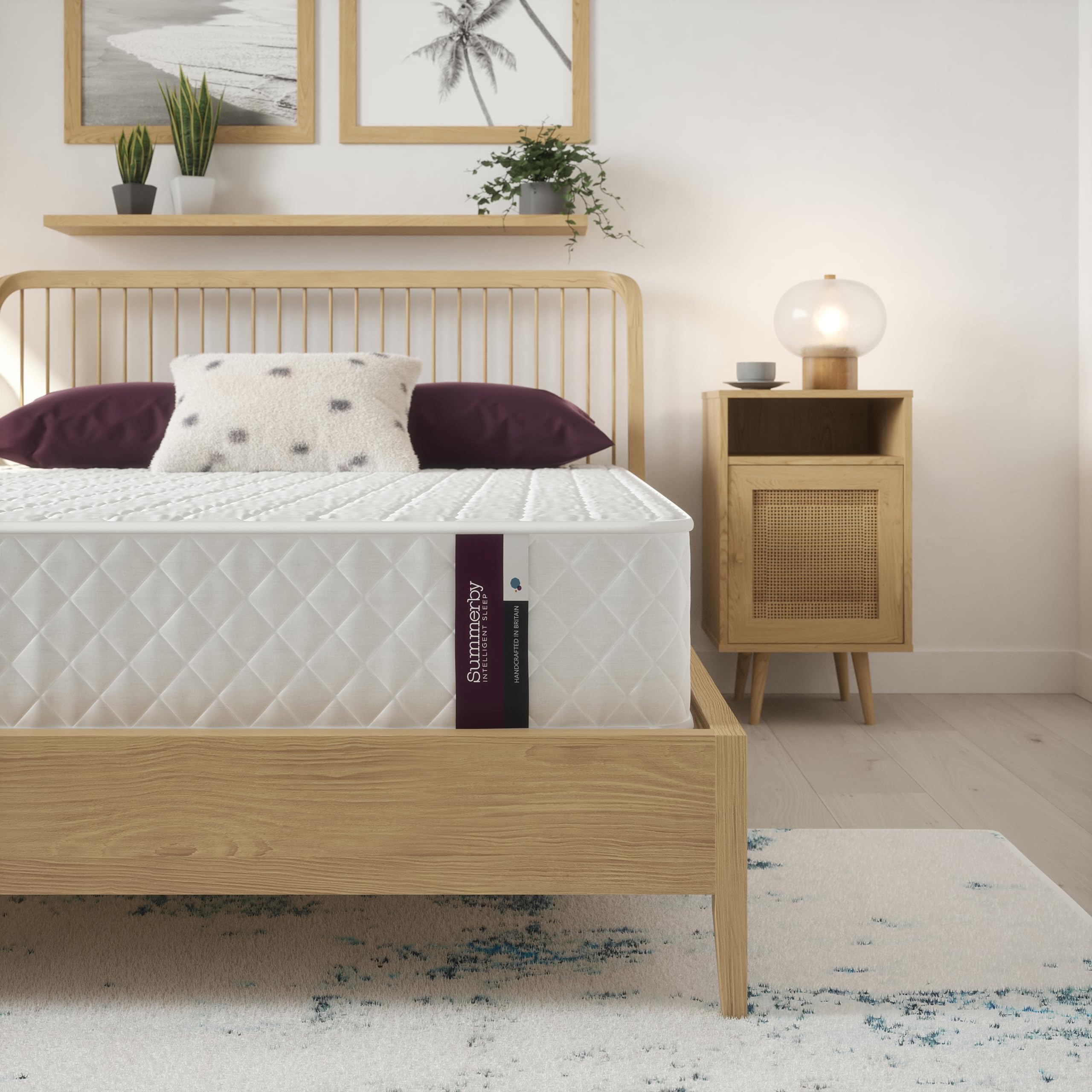 Summerby Sleep No 3. Small Double Mattress Medium Firm Memory Foam, Pocket Sprung, Orthopedic Hybrid Mattress For Small Double Bed Size 120cm x 190cm (White)