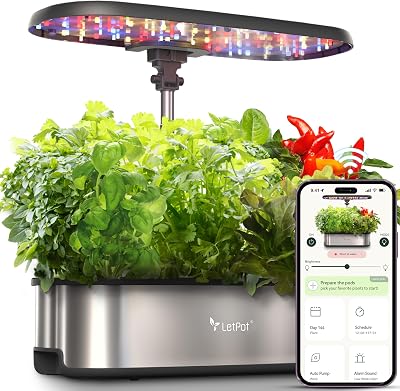 LETPOT LPH-SE 12 Pod Smart Hydroponic Garden Indoor Kit LED 24W App
