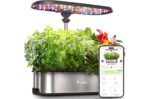 LetPot LPH-SE Hydroponics Growing System, 12 Pods Smart Herb Garden Kit Indoor, Indoor Garden, APP & WiFi Controlled, with 24W Growing LED, 5.5L Water Tank, Pump System, Automatic Timer
