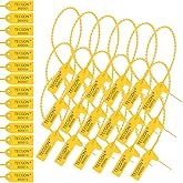 TECGON 1000 Pack Plastic Tamper Seals Fire Extinguisher Tags Security Tags Seals Safety Numbered Zip Ties Labels Safety Disposable Self Locking Signage 9.84 inch Length