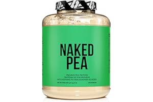 NAKED PEA - 100% Pea Protein Isolate from North American Farms - 5lb Bulk, Plant Based, Vegetarian & Vegan Protein. All 9 Ess