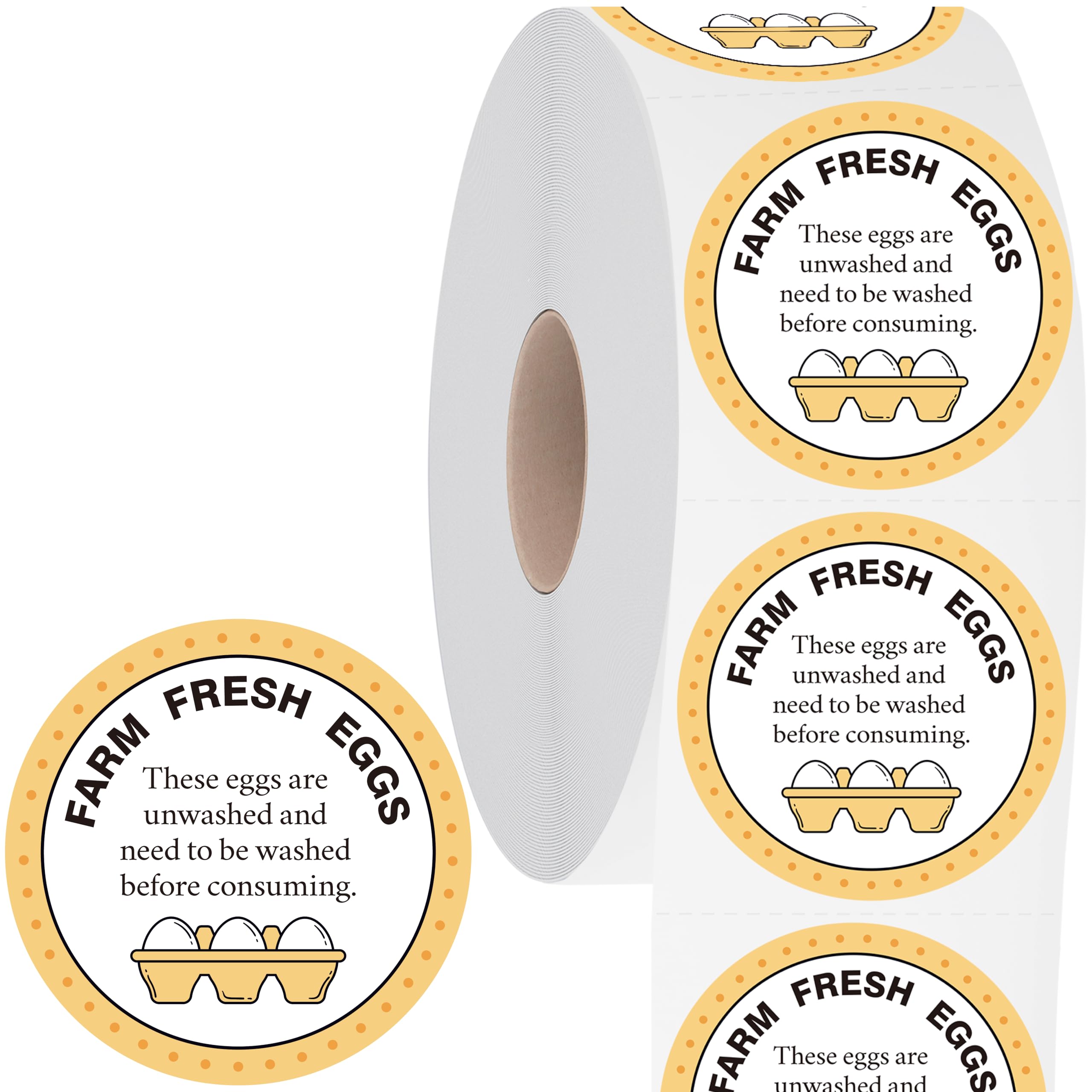 Farm Fresh Eggs Labels, 2 Inch Round Egg Stickers Self Adhesive Egg ...