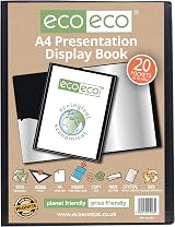 eco-eco A4 50% Recycled 20 Pocket Presentation Display Book Pack of 12 view 2