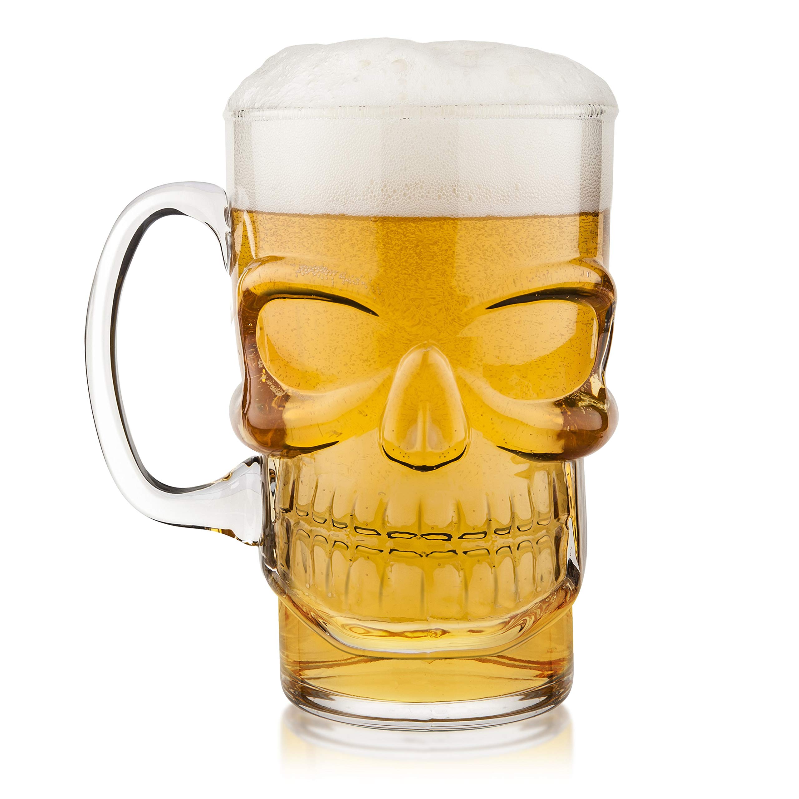 Final Touch FTA1862 Gothic Skull Beer Lager Pint Glass, Halloween Barware