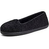 Dearfoams Women's Rebecca Soft Memory Foam Lightweight House Shoes Cozy Loafer with Warm Lining and Wide Widths Slipper