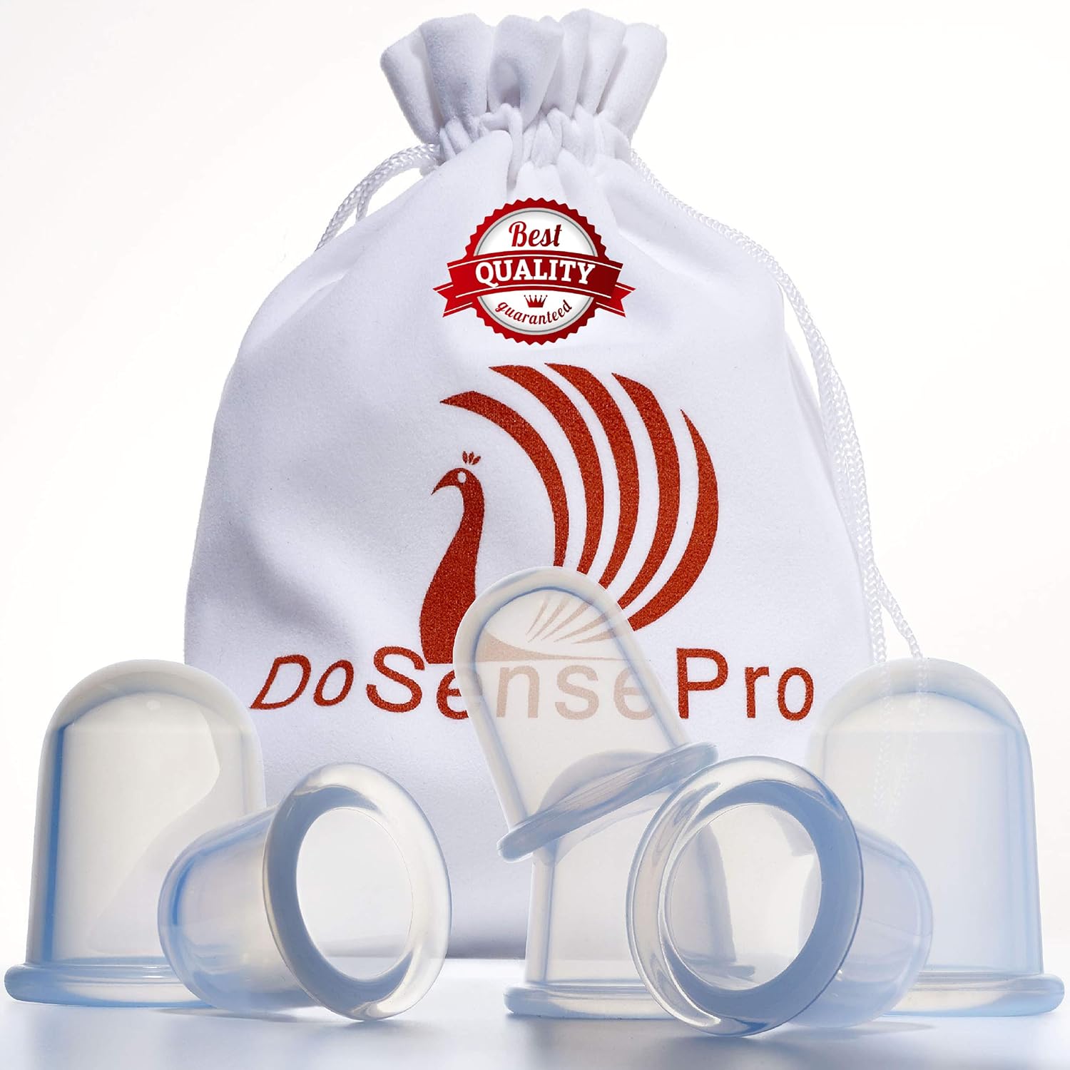 Cupping Set Massage Therapy Cups - by DoSensePro. 6 Flexible Silicone Vacuum Cups. Acupuncture Fireless Cupping Therapy for Arthritis,Pain Relief, Relaxation, Anti-Aging, Anti-Cellulite: Health & Personal Care