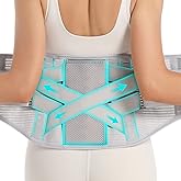 EGJoey Back Brace for Lower Back Pain - Lumbar Support with Bionic Support System, Adjustable Belt for Men Women, Relieves Sciatica, Herniated Disc, Scoliosis, Posture Correction for Workout, Daily Use, Heavy Lifting(Grey,X-Large)