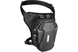 ISEYOU Thigh Bag, Motorcycle Leg Bag for Men Women, Drop Leg Bag with Removable Leg Straps, Multifunctional Leg Pouch for Cyc