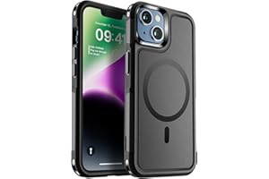SUPFINE Magnetic for iPhone 14 Case & iPhone 13 Case (Compatible with MagSafe) (Dual Layer Structure Protection) (12 FT Military Grade Drop Protection) Heavy Duty Shockproof Phone Case, Black