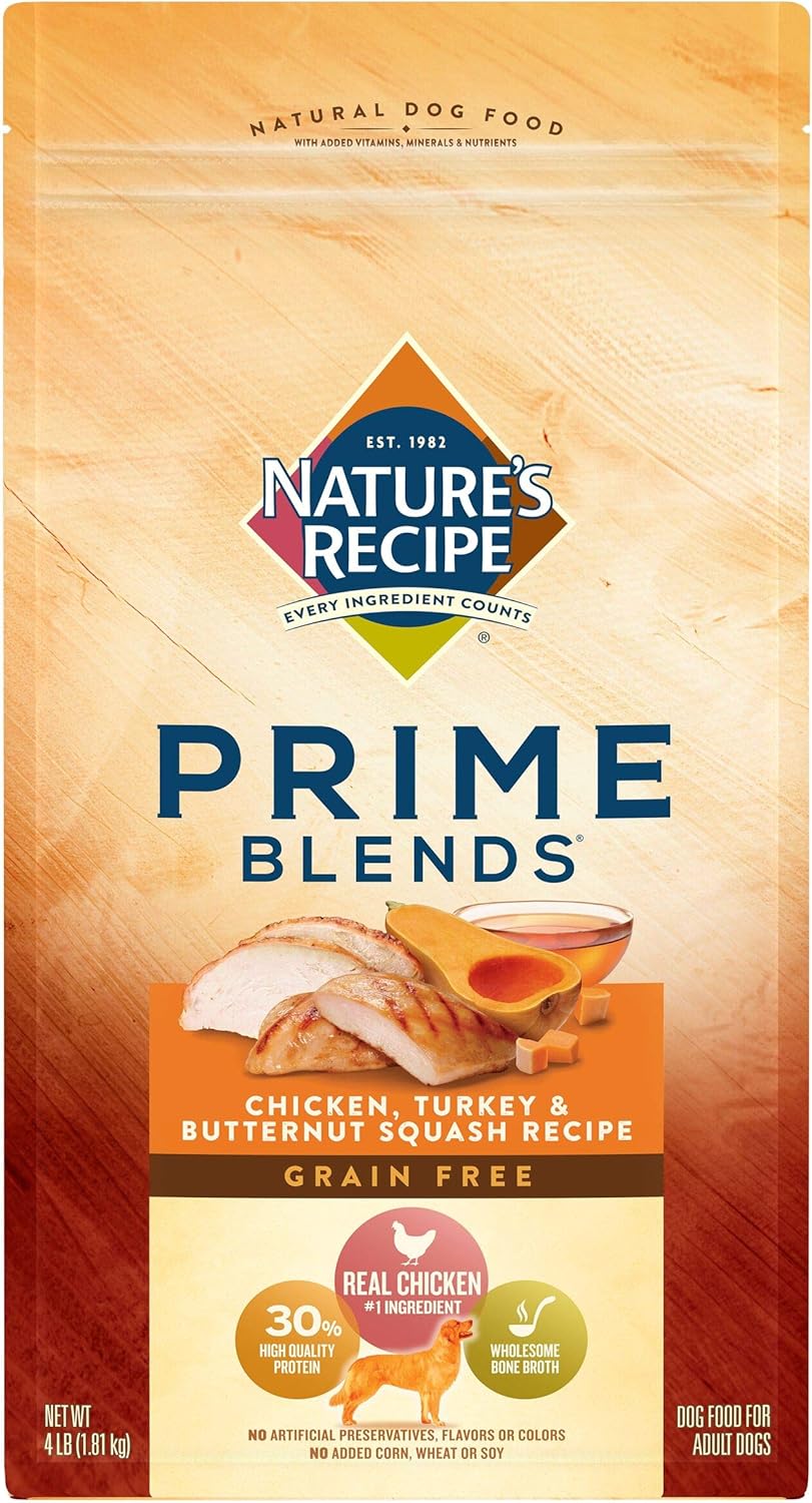 Nature's Recipe Prime Blends, Beef, Lamb, and Potato Recipe, Grain Free, Dry Dog Food, 12 Pound Bag