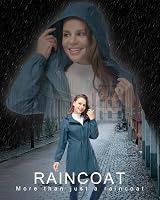 33,000ft Womens Rain Jacket Waterproof Packable Hooded Long Coat Moroccan Blue view 2