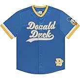 Disney Mickey Mouse Men's Baseball Jersey - Mens Classic Mickey Mouse, Donald Duck and Buzz Lightyear Baseball Jersey Shirt
