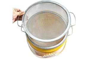 SPRING.RDUS Fine Mesh Strainer - 60 Mesh 316 Stainless Steel Paint Filter Emulsion Honey Funnel Cover Fits 5 Gallon Bucket