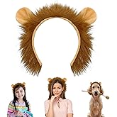 Beviliu Lion Ears Headband - High Realistic Lion Costume Headband for Adult Women Men, Animal Ears Hair Band for Halloween, Christmas, Party, Cosplay