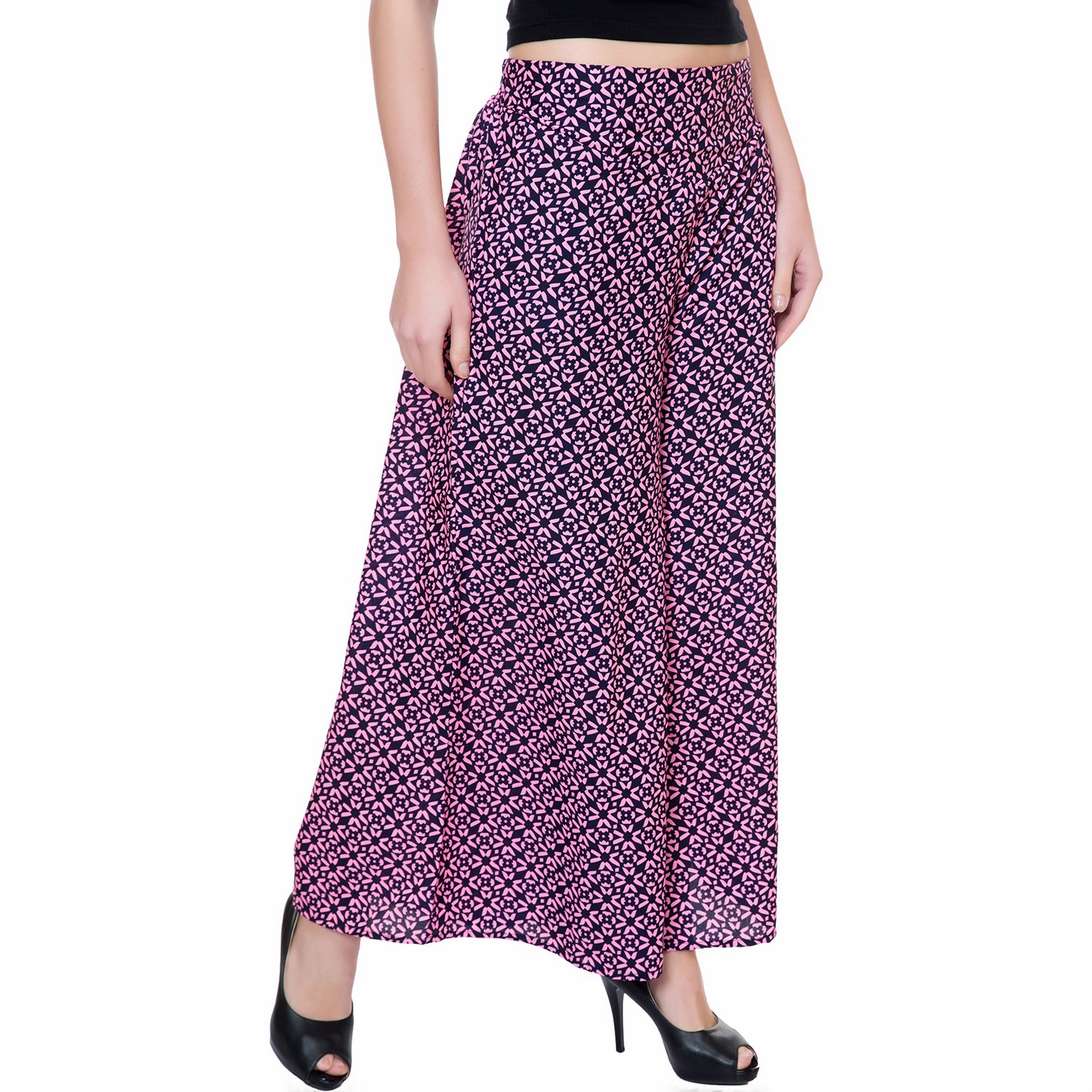 tashi printed poly crepe stylish plazzo for women pack of 2