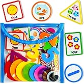 PENGFULL Felt Learning Numbers,44 Felt Board Pieces for Felt Flannel Board,Math Addition and Subtraction Colors Learning for 