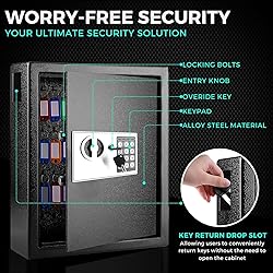 Flexzion Key Cabinet Key Lock Box Wall Mount with