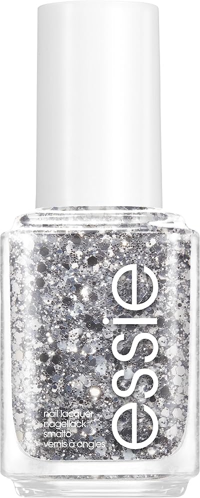 Essie Set in Stones Nail Polish Glitter Silver 13.5 ml Vegan Formula