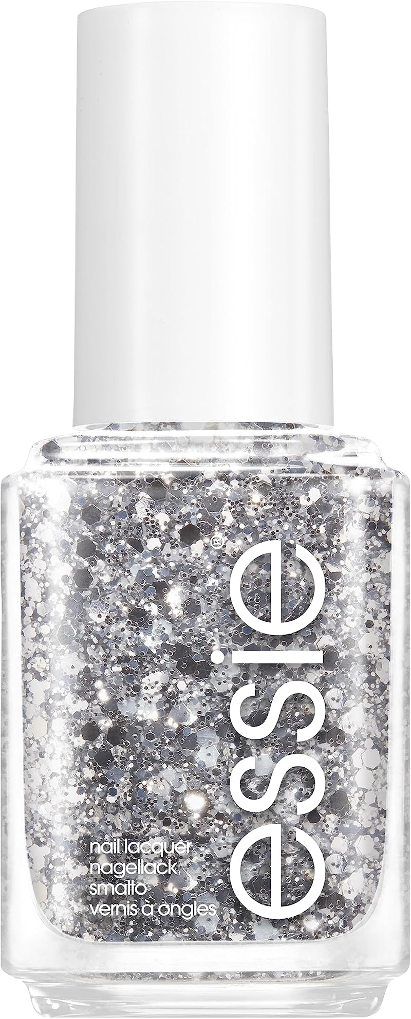 Essie Set in Stones Nail Polish Glitter Silver 13.5 ml Vegan Formula