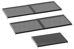 WEJIPP Closet Organizer Shelves Divider Expendable Cabinet Tension Shelving Rack Heavy Duty Metal DIY Shelf Separator for Cabinet Wardrobe Cupboard Pantry Kitchen Bedroom Storage Shelves,Black,3packs